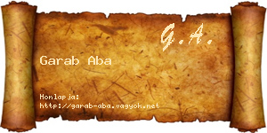 Garab Aba névjegykártya